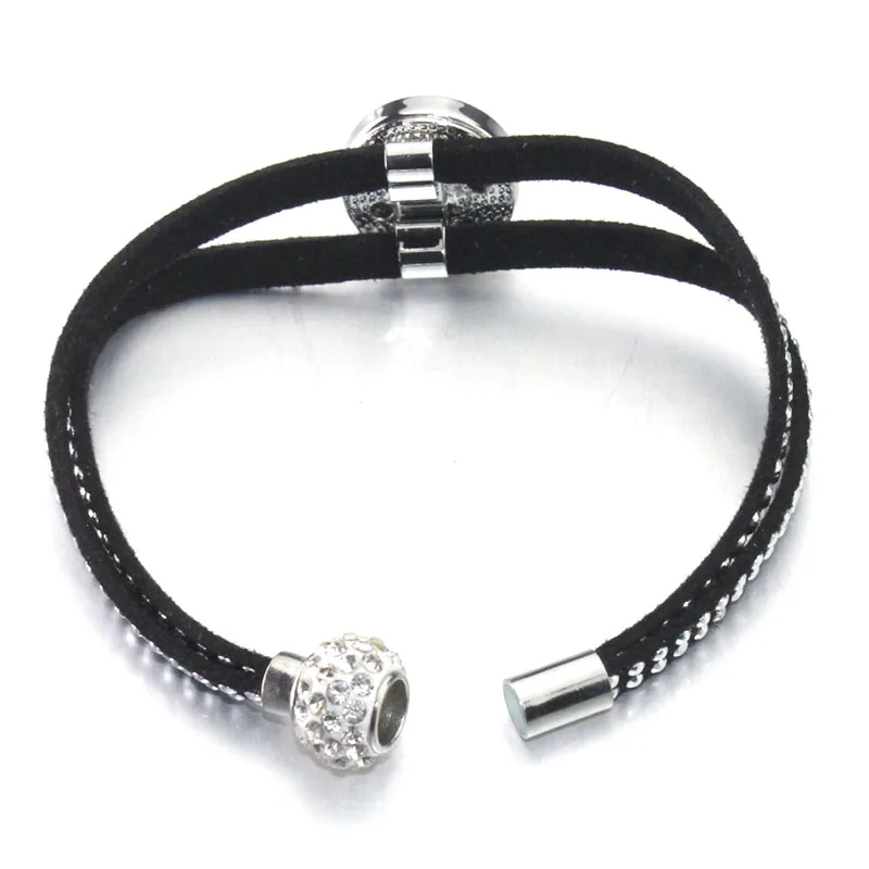 Bling 047 Национальный стиль корейский бархат 18 мм оснастки кнопки браслет Сменные