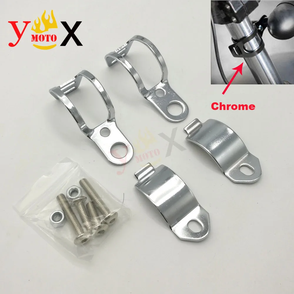 Кронштейн поворотного сигнала для мотоцикла Chrome 30 45 мм зажим вилки держатель