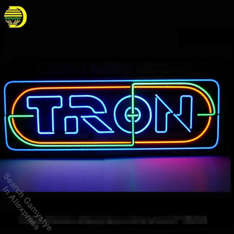 Неоновая вывеска для организаций и магазинов 10Kv Tron светодиодные вывески игровая
