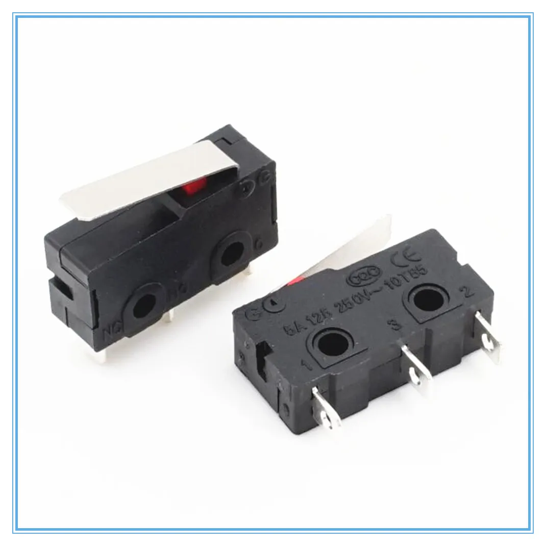 

10 шт. 5A125 250В мини микро концевой рычаг рычага SPDT оснастки действие Лот