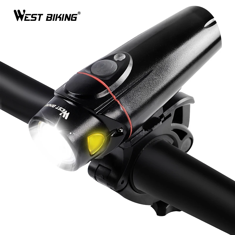 WEST BIKING USB Перезаряжаемый велосипедный передний фонарь MTB дорожный велосипед