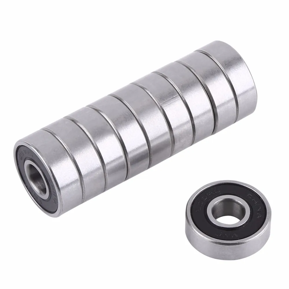 10 шт. 608 2RS упорные шариковые подшипники ABEC 5 8X22X7mm шарикоподшипники для скейтборда