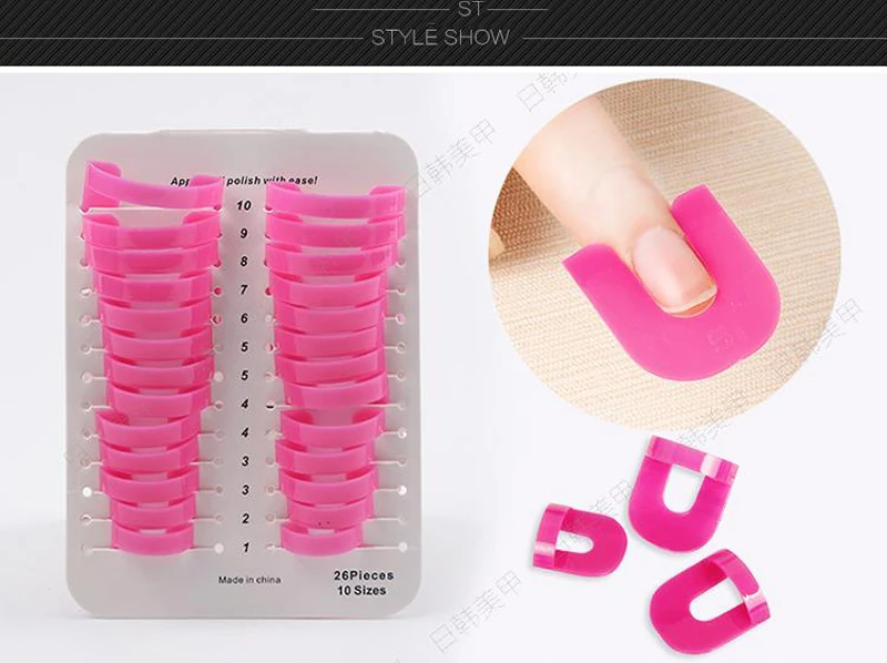 26 шт./упак. Профессиональный французский Маникюр Nail Art Наклейки Советы чехол на