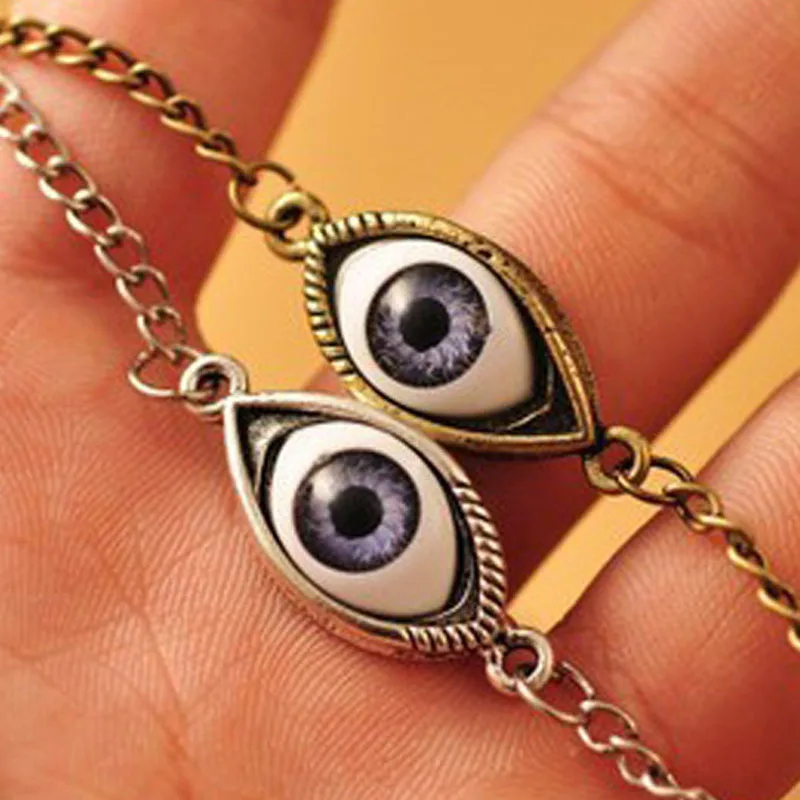 Короткое ожерелье с подвеской в стиле ретро панк одиночный ангел глаза дьявола |