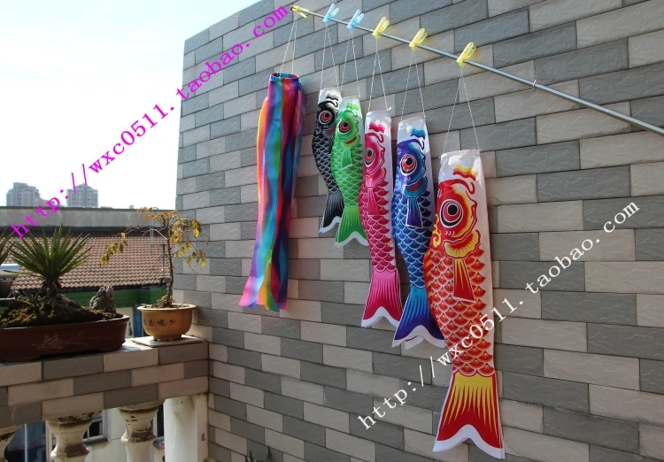 

Japanese Windsock Carp Flag carp streamers Sailfish Wind Streamer colorful tassels 40cm