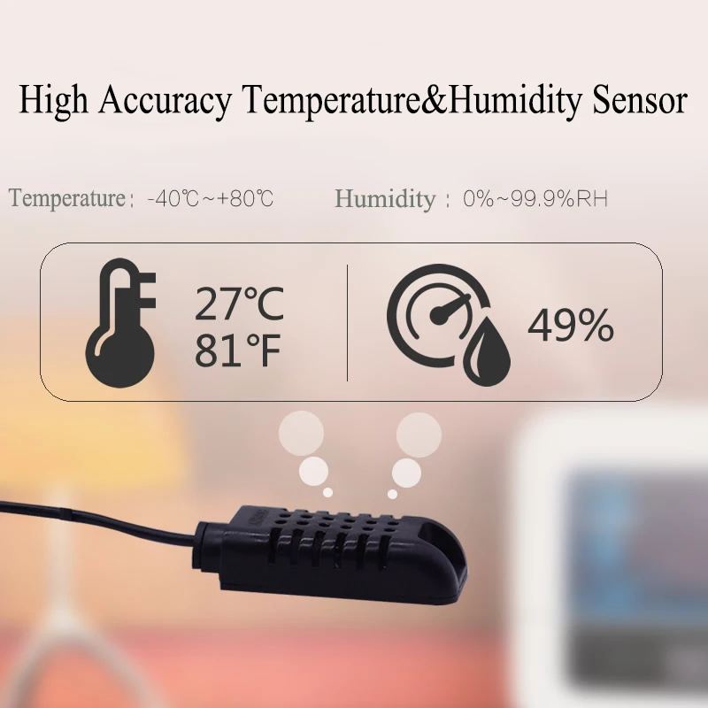 Sonoff TH16A Температура и мониторинга влажности Wi Fi Smart Switch в реальном времени Дисплей