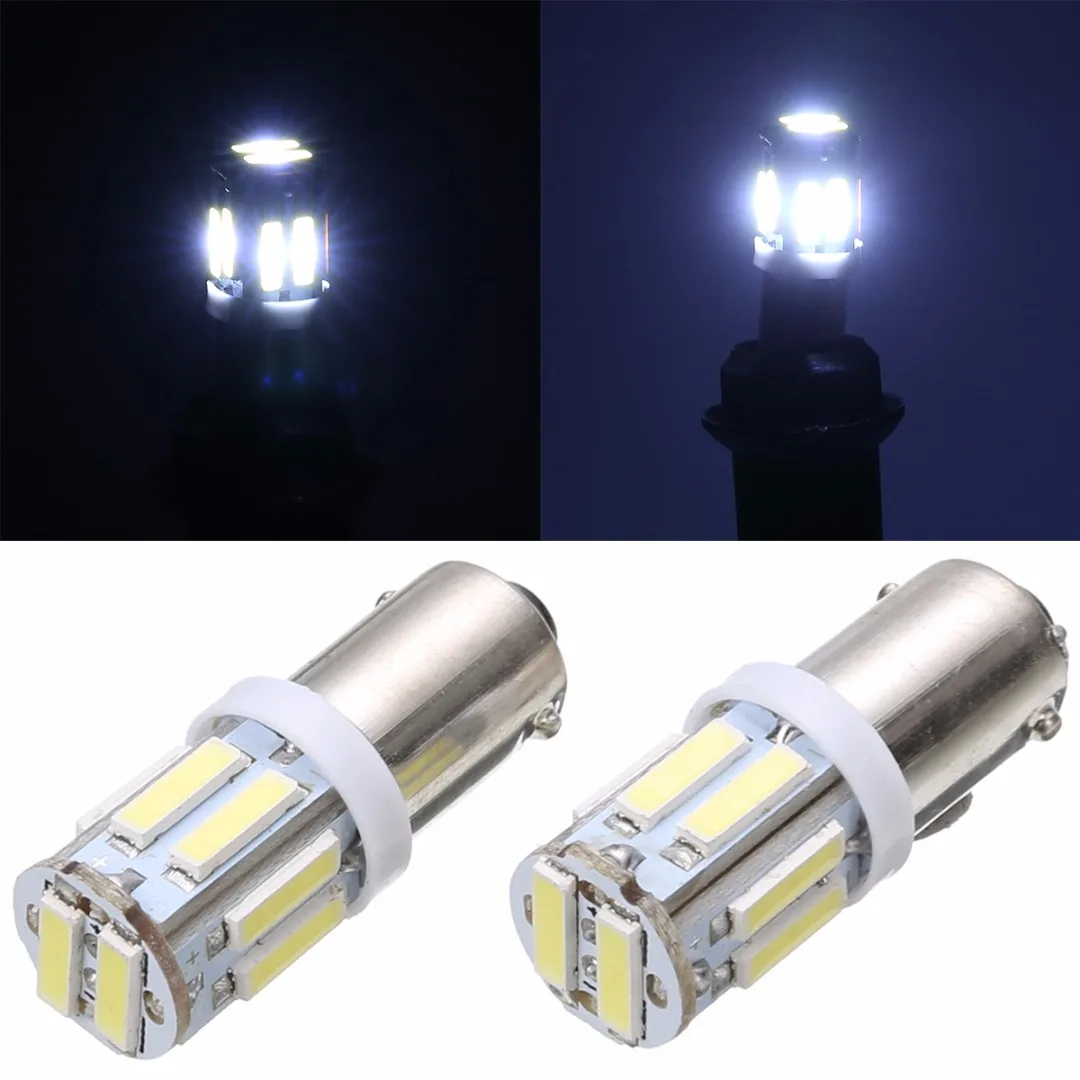 2 шт. 1156 автомобилей сигнала поворота светильник BA9S 7020 10 SMD СВЕТОДИОДНЫЙ AC/DC 12V 1W