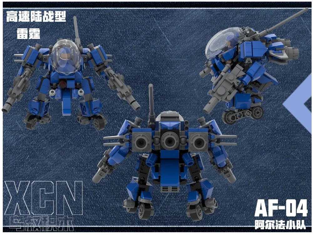Блоки MOC маленькая меха Альфа команда переносит LegoBoys робот совместимые Legoelys