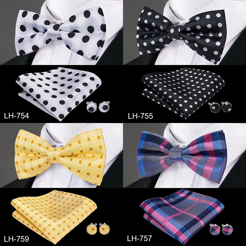 23 стиля галстук-бабочка набор Шелковый Бабочка Предварительно завязанный