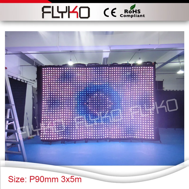 Видеосъемка P9 светодиодный экран dj для занавесок 3x5 м | Освещение