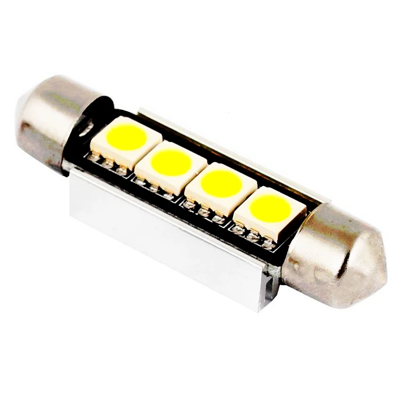 4 шт. 42 мм C5W C10W canbus без ошибок Festoon led 5050 smd автомобильный светильник номерного