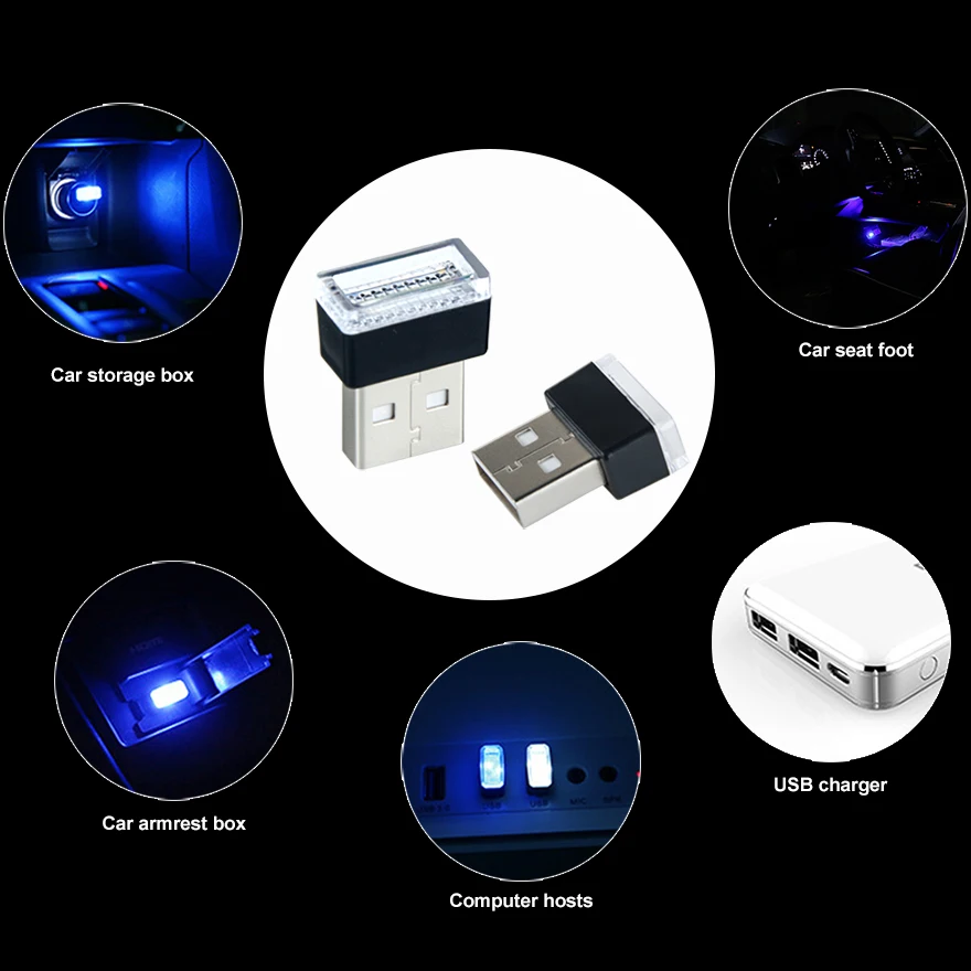 Foxcncar светодиодный Автомобильный USB светильник s Автоматическая интерьерная