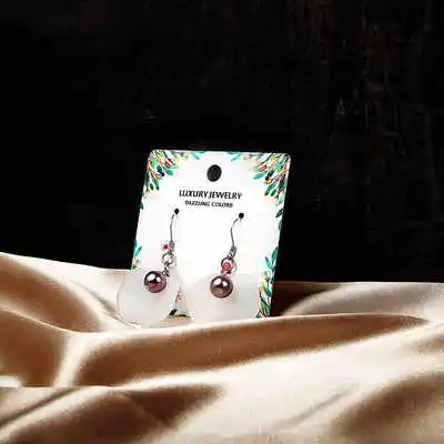 H134 100 шт., 6*6 см, ювелирные изделия, цветные серьги, ожерелье, дисплей, карты, серьги, бирки, упаковка, аксессуары для карт, на заказ - Цвет: H134