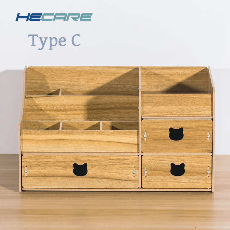 Walnut SD11 3 вида стилей, деревянная Экологически чистая деревянная коробка для макияжа, органайзер, большая емкость, косметический Органайзер, для домашнего хранения косметики - Цвет: Walnut SD11