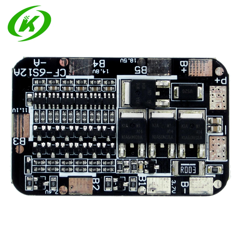 10 шт./лот 6S 15A 24V PCB BMS Защитная плата для 6 упаковок 18650 литий ионная литиевая