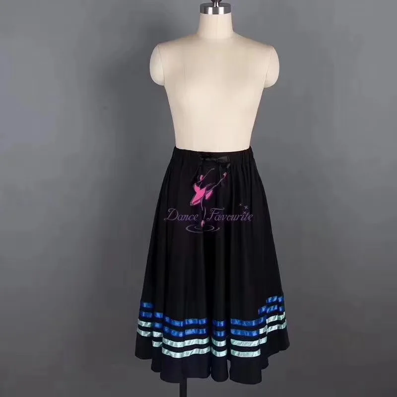Color 1 Танцевальные юбки для взрослых с персонажами 4 цветные ленты, детские юбки персонажей для детей, нейлоновые юбки для танцев для учительницы, длина по щиколотку - Цвет: Color 1