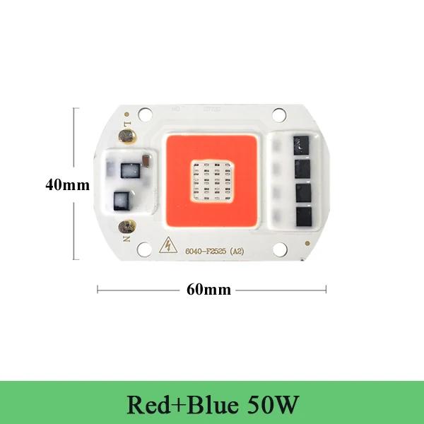 Red and Blue 50W Светодиодный COB Чип 20 Вт 30 Вт 50 Вт AC 220 В Smart IC драйвера не "сделай сам" для Светодиодный прожектор украшения красные, синие или светильник с новой уникальной технологией рассеивания света cо чередование красочные светодиодные лампы - Испускаемый цвет: Red and Blue 50W
