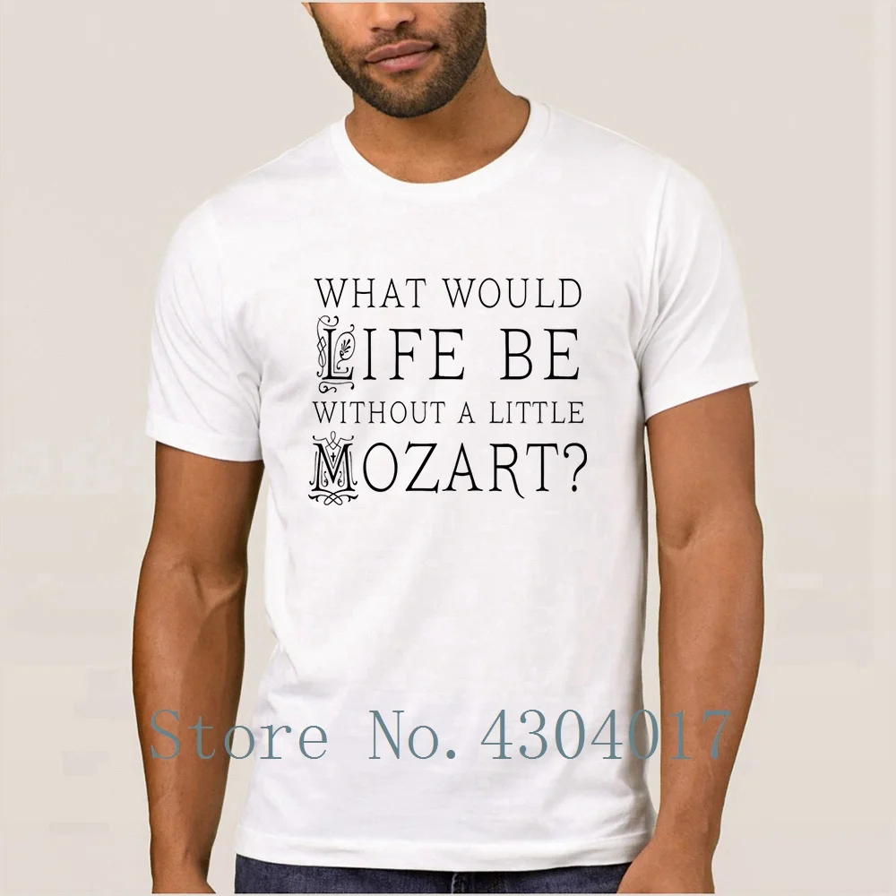 Мужская футболка с круглым воротником Mozart Life унисекс принтом юмор из 100%
