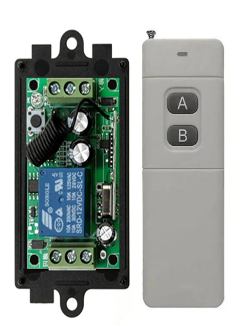 

3000M Long Range DC12V 1CH RF Wireless Remote Control Switch System,315/433.92 Mhz,Transmitter+Receiver Garage Doors shutters