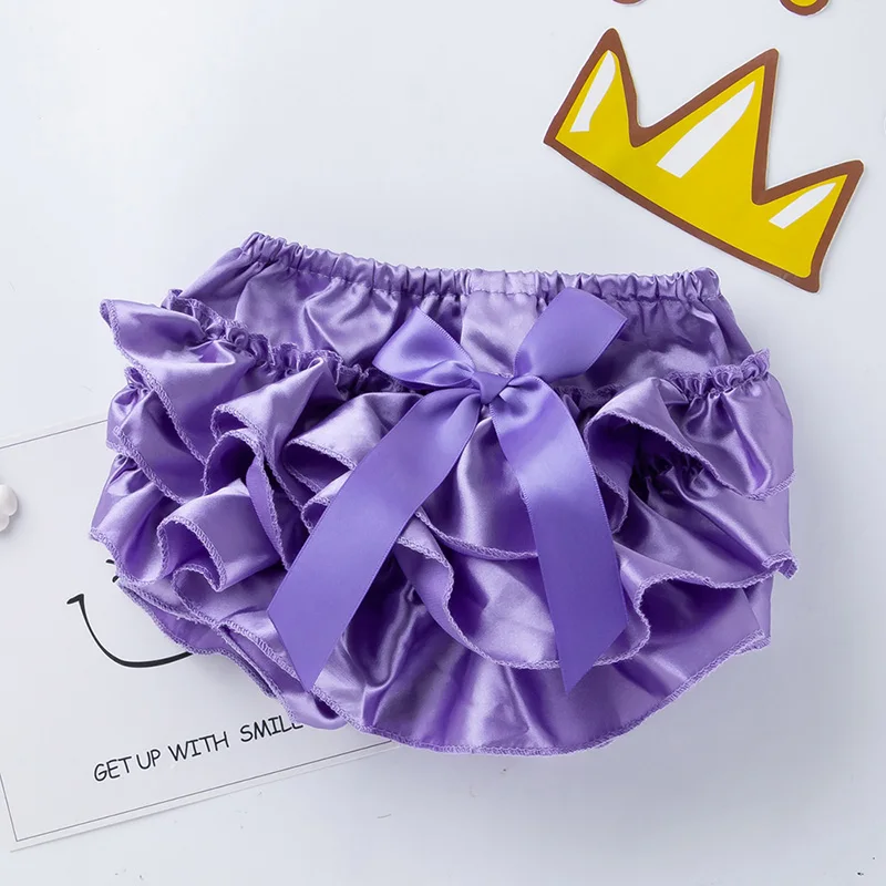 purple Raisvern летние детские полипропиленовые трусы шорты для девочек и мальчиков одежда с оборками Младенцы Малыши Дети подгузник Нижнее белье - Цвет: purple