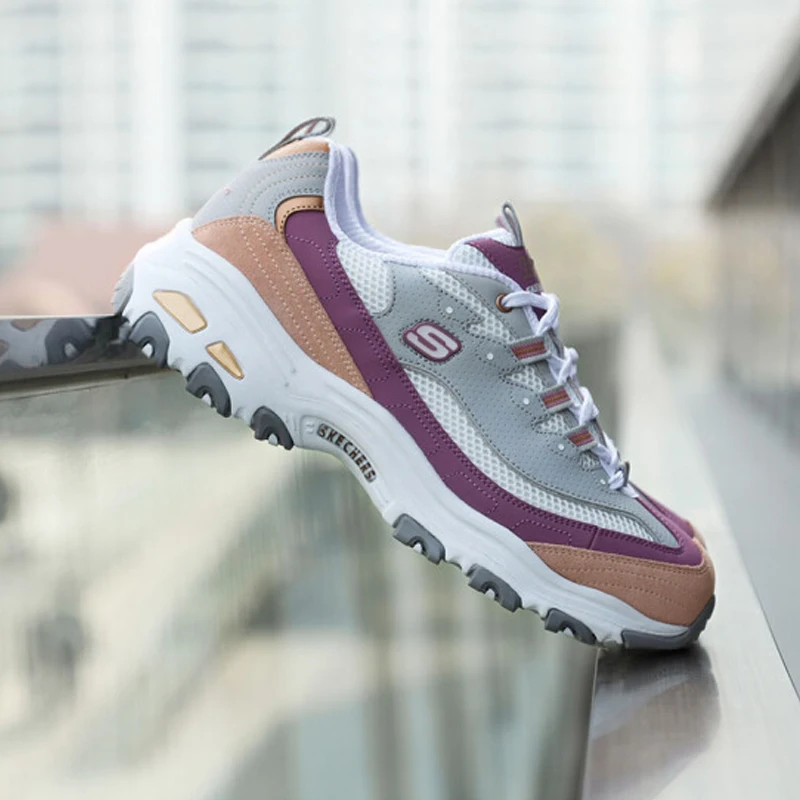 Skechers D'LITES/Повседневная обувь Женская из натуральной кожи на платформе для папы