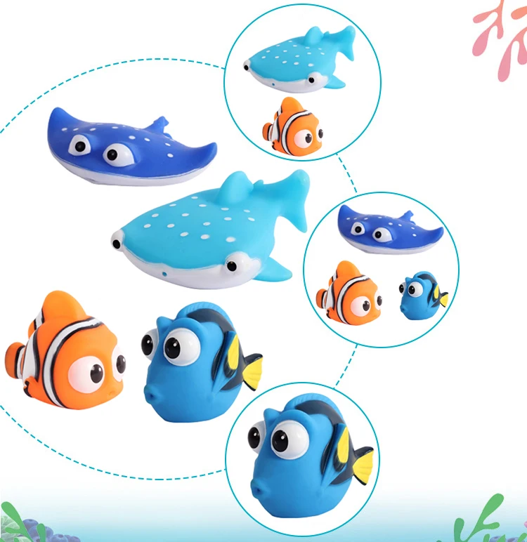8 шт./компл. детские игрушки для ванной милые животные детей ПВХ FloatKids Забавный