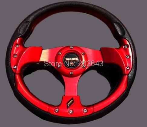 Универсальный Автомобильный руль для автогонок с полиуретановым кожаным