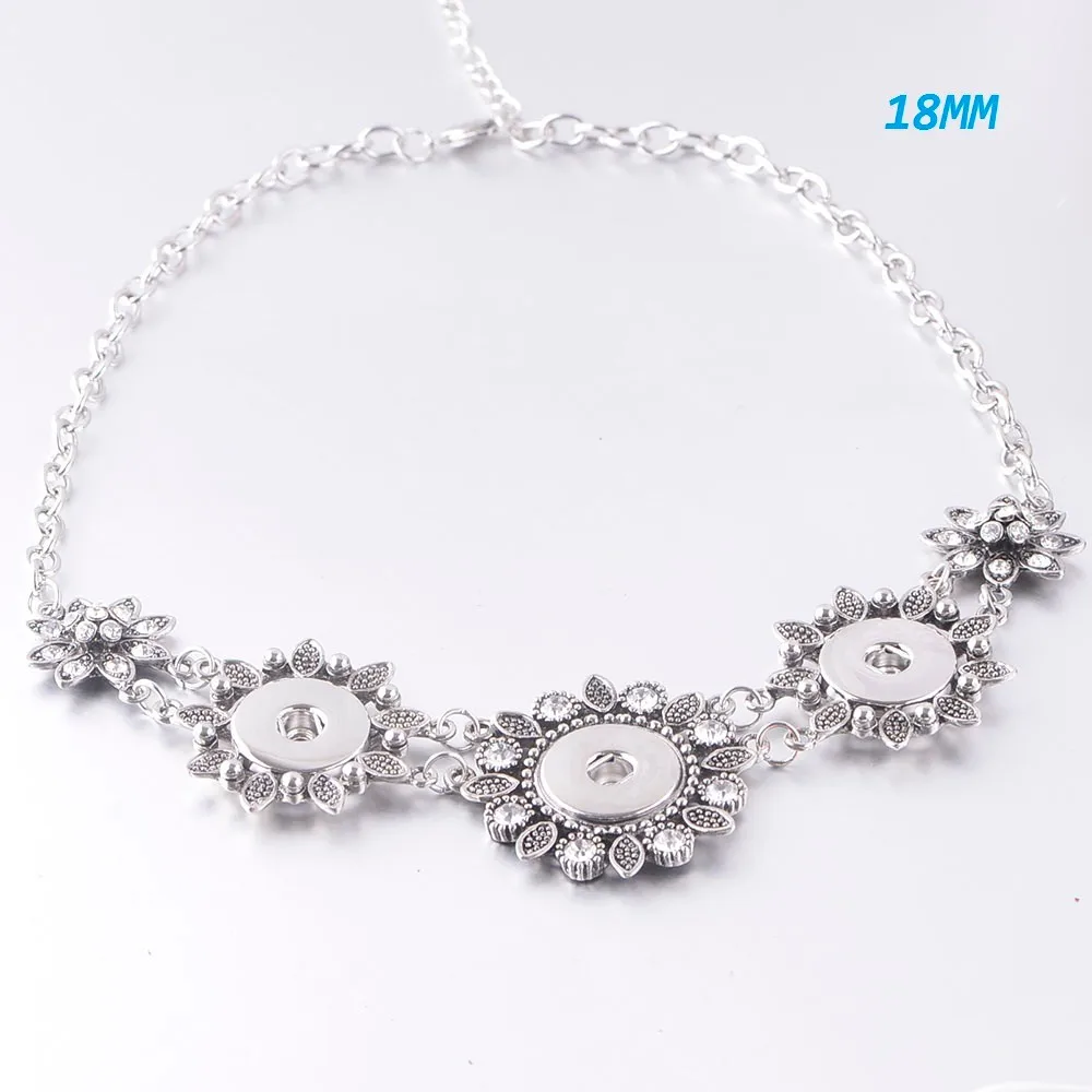 5 ШТ. Новый Стиль Цветка Сплава Оснастки Ювелирные Изделия Ожерелье С Кристалла 3