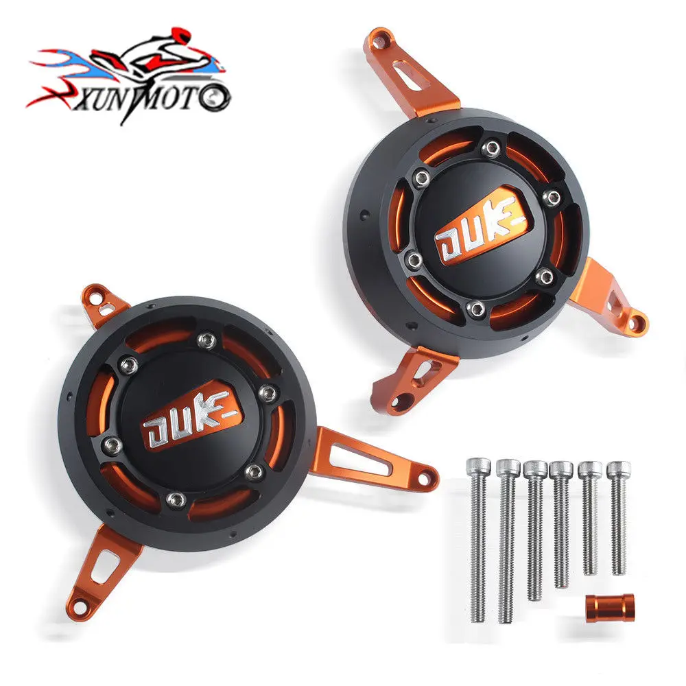 Для KTM Duke 390 200 2013- ЧПУ крышка двигателя со слайдером в форме защиты двигателя статора чехол Saver Duke390 Duke200