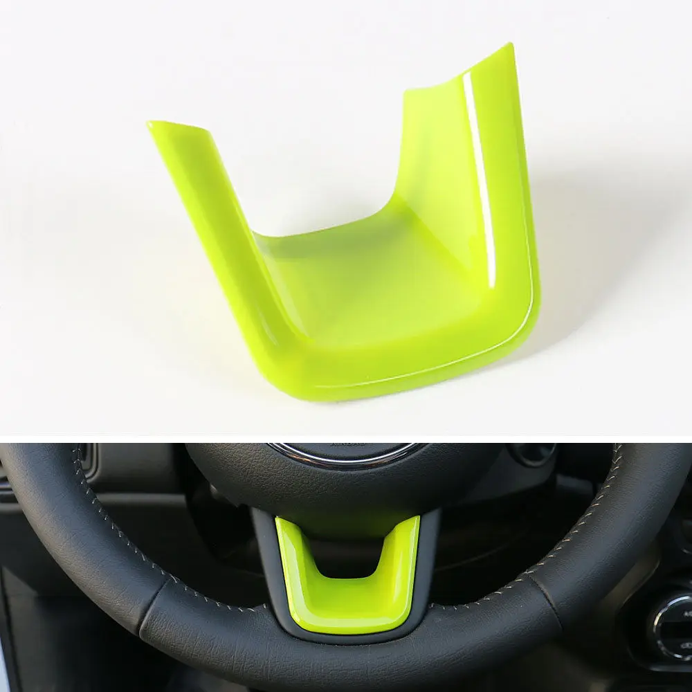 

7 Colors Available New Car Steering Wheel Decorative Trim Cover ABS Sequined Decoration For Renegade 2015 2016 Car Styling