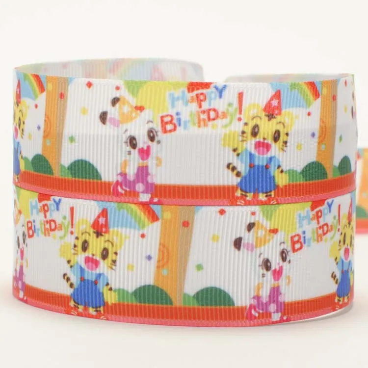 7/8 &quot22 мм мультфильм тигр Лента печатная лента с рисунками grosgrain бесплатная
