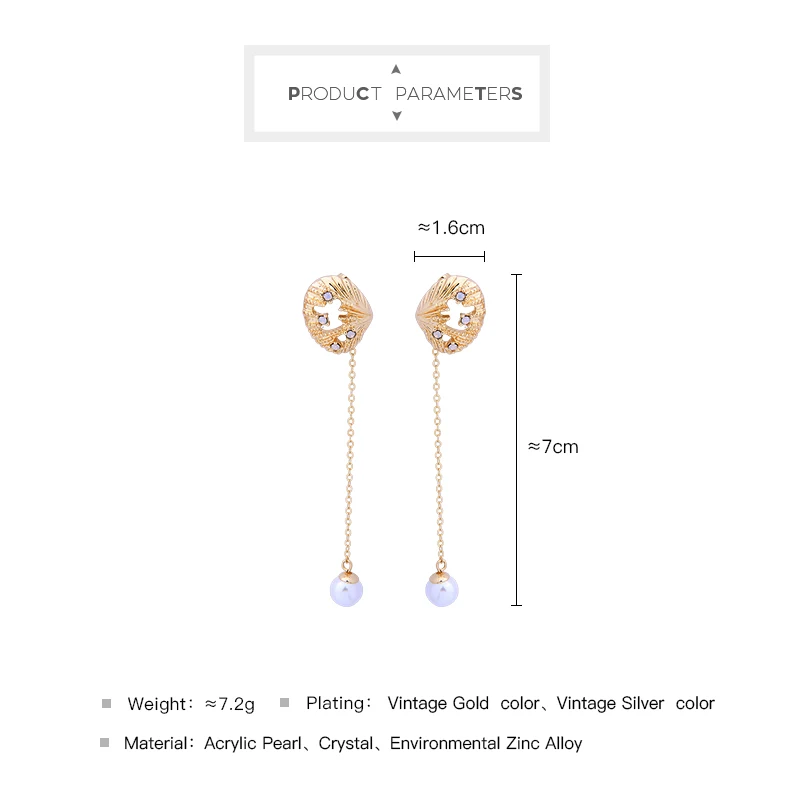 Специальное предложение на День Матери висячие серьги в виде ракушек Роскошные