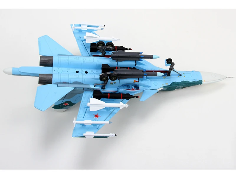 Коллекционная 1/72 сухой Su-34 с трёхмерными чертёжами Утконос бомбер статического su34 сплава литья под давлением игрушка Air Force с трёхмерными чертёжами детские подарки