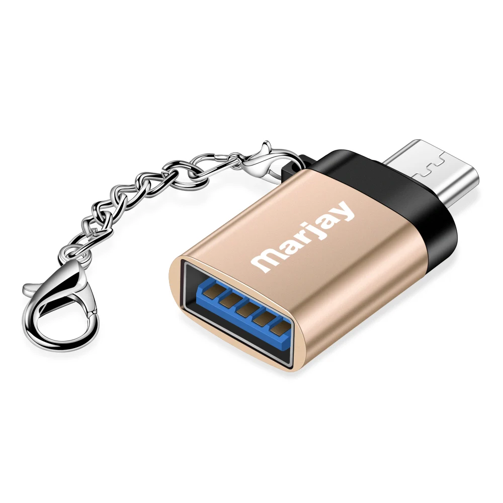 Marjay Micro USB OTG кабель адаптер для Xiaomi Redmi Note 5 Micro USB разъем для samsung S6 планшет Android USB 2,0 OTG адаптер - Цвет: Gold