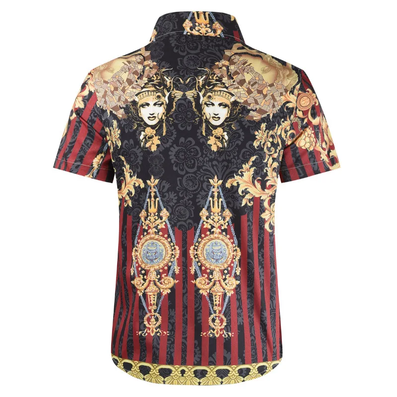 2019 Hot Sell Print Men Shirts Camisa Social Masculina Modern Hawaii Shirt Casual Chemise Homme Manche Courte Camisas Havaiana | Мужская