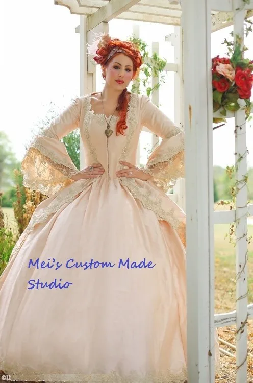 Изготовленное на заказ Шампанское фантазия Мари Антуанетта Платье С Блестками