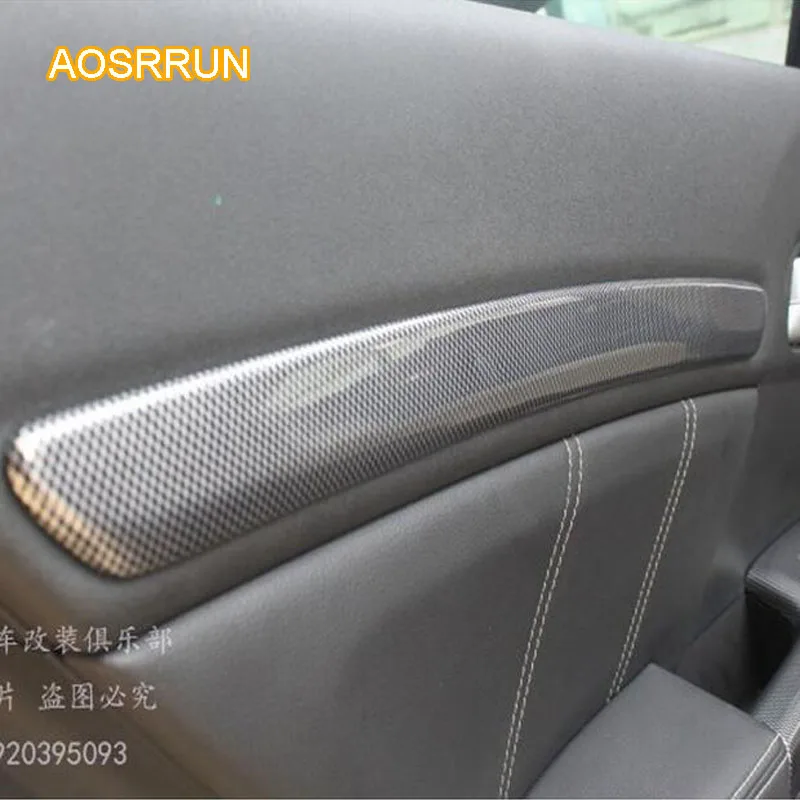 AOSRRUN для Honda Civic 9 th 2012 2013 интерьер модифицированное углеродное волокно модификация двери полосы украшает 4 шт