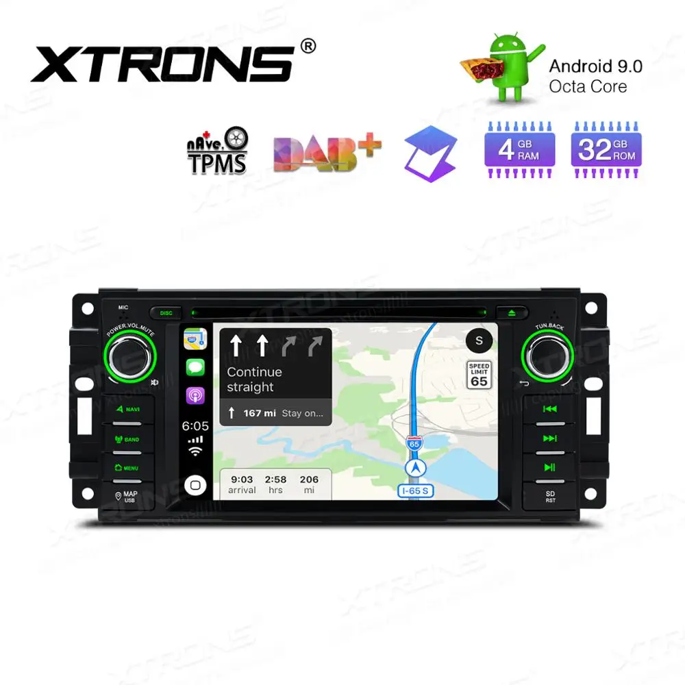 XTRONS 6 2 &quotAndroid 9 0 Восьмиядерный автомобильный Радио dvd-плеер GPS навигация для JEEP