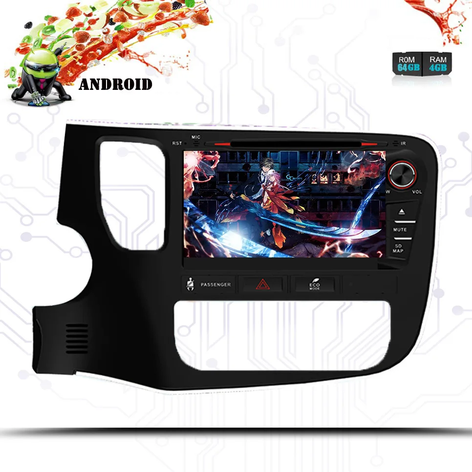 8 &quotAndroid 10.0Car DVD плеер для Mitsubishi Outlander 2014 2015 с RAM 4 + 64G авто стерео Navi Радио