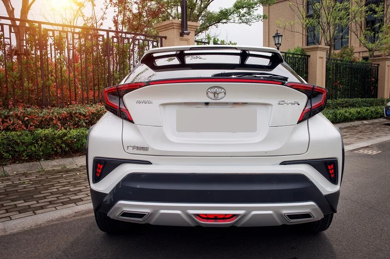 Carbo автомобильный Стайлинг задний фонарь для Toyota CHR задние фонари для CHR светодиодный спойлер света через лампу DRL+ тормоз+ сигнал стоп