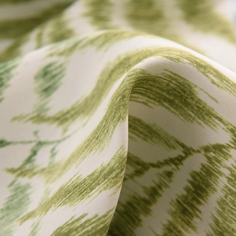 NAPEARL занавески в стиле кантри толстые зеленый синий узорные для спальни жалюзи