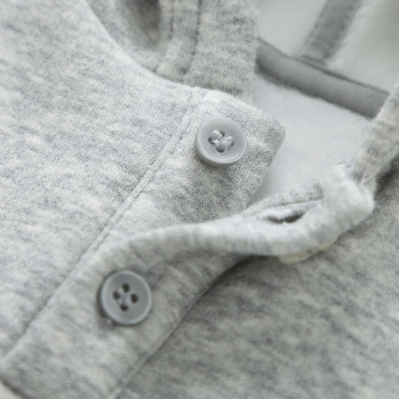 Balabala Infant Baby Boy Girl 2-Piece Fleece-Lined Thermal Hooded Sweatshirt + Joggers Set for Winter Newborn Clothing | Детская одежда