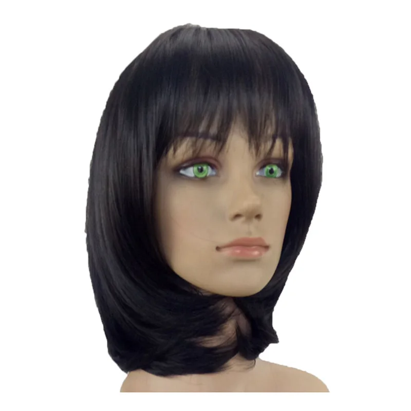 HAIRJOY Женские синтетические волосы парик Боб Прическа средняя часть челка короткие прямые блонд черный коричневый 4 цвета доступны