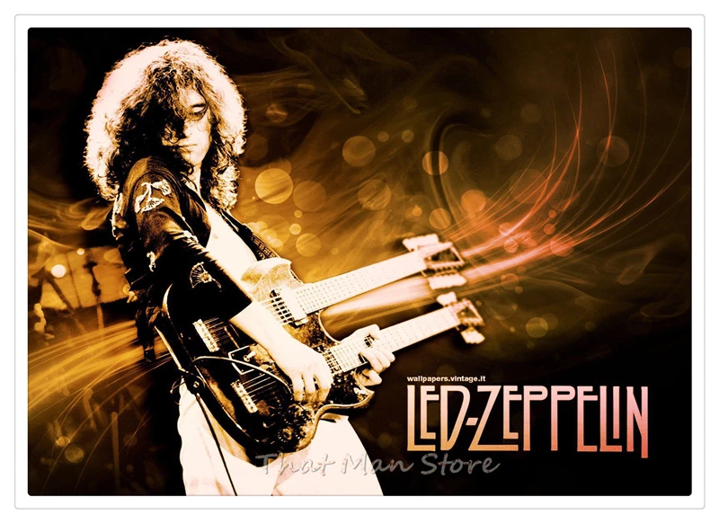 Led Zeppelin белая крафт-бумага рок плакат классический старый постер музыкальной группы часть 2 42*30 см