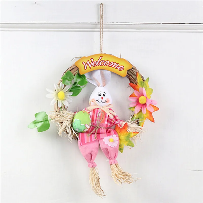 FunPa Пасхальный венок ручной работы милый пугало кролик Цветочный декор красота