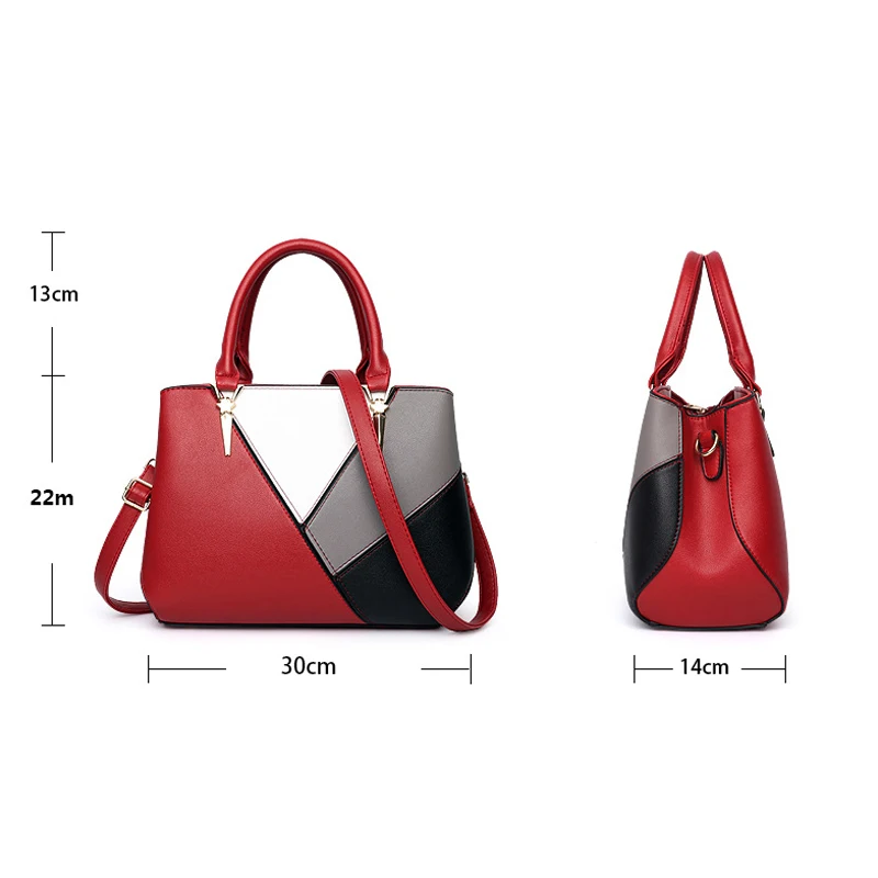 Женская кожаная сумка Contact Color через плечо со вставками для женщин сумки 2019|Сумки