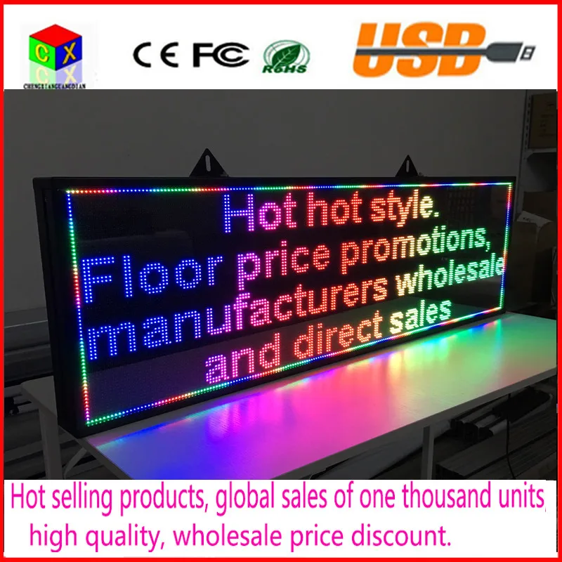 RGB полноцветный P5 Крытый СВЕТОДИОДНЫЙ знак сообщения движущийся прокручивающийся светодиодный дисплей для магазина и окон