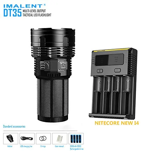 IMALENT DT35 4* Cree XHP35 HI светодиодный 8500LM 1000 м светодиодный фонарик+ 4 шт.* 18650 3000 мАч батареи+ NITECORE I4 смарт-зарядное устройство