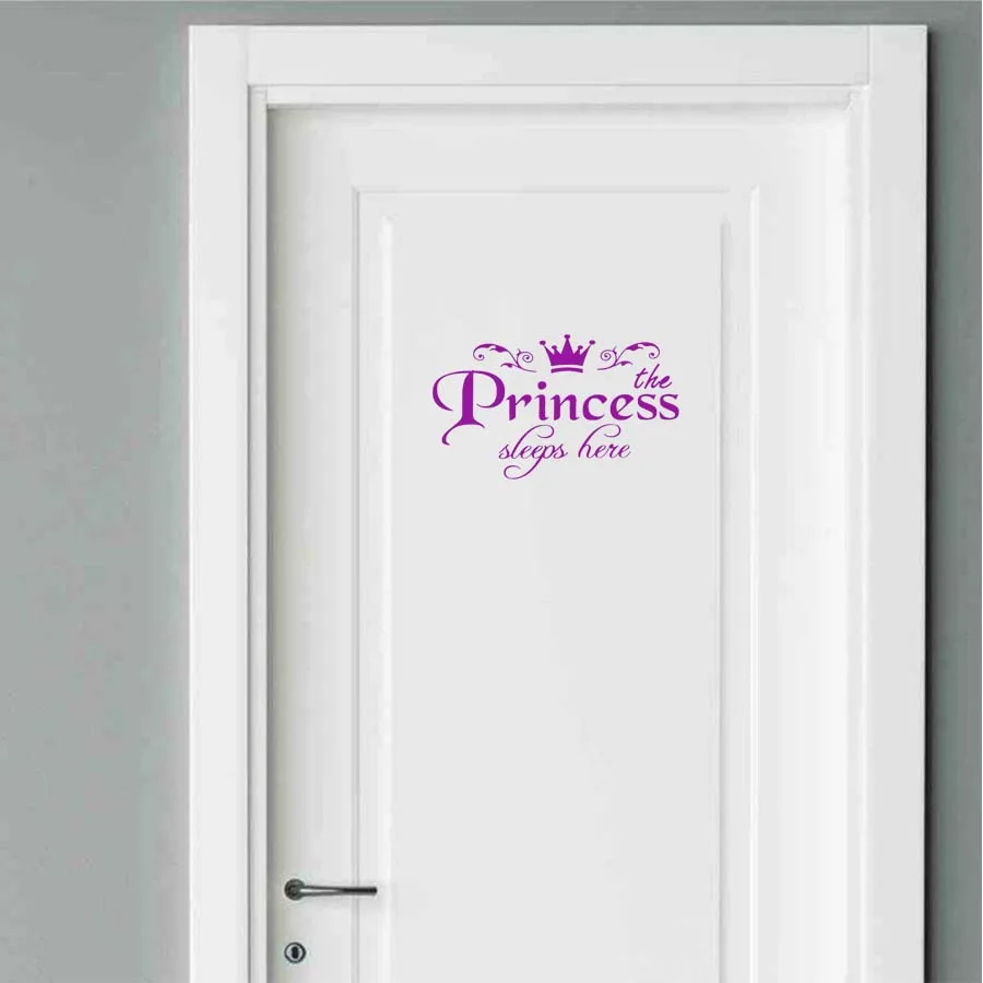 DIY принцесса спальные настенные двери наклейки девушки Цитата Искусство