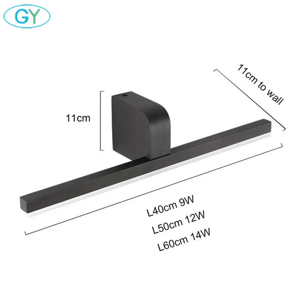 Современный светодиодный светильник для зеркала настенный ванной комнаты L40cm L50cm